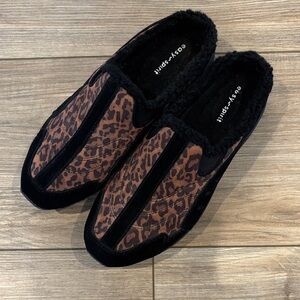Easy Spirit Women’s Brown and Black Leopard Slip In Sneakers